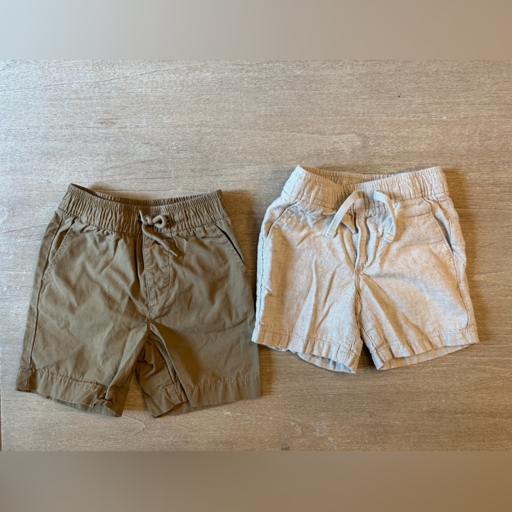 BabyGAP Casual Tan and Linen Shorts. 2 shorts.